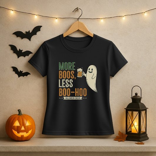 T-shirt Halloween plus de livres moins Boo-Hoo Ghost & Dri
