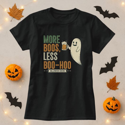T-shirt Halloween plus de livres moins Boo-Hoo Ghost & Dri