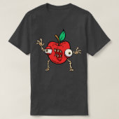 T-shirt Halloween Pomme Zombie Aliments Monster de fruits  (Design devant)