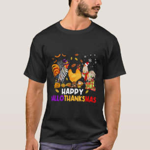 T-shirt Halloween poulet Halloween Hallothanksmas Hallotha