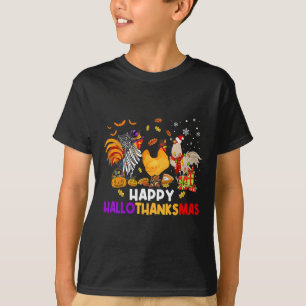 T-shirt Halloween poulet Halloween Hallothanksmas Hallotha