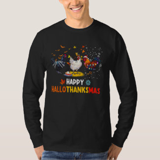T-shirt Halloween poulet Halloween Happy Hallothanksmas au