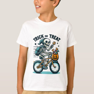 T-shirt Halloween pour enfants avec squelette