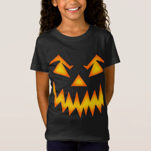 T-shirt Halloween pour enfants, visage citrouille