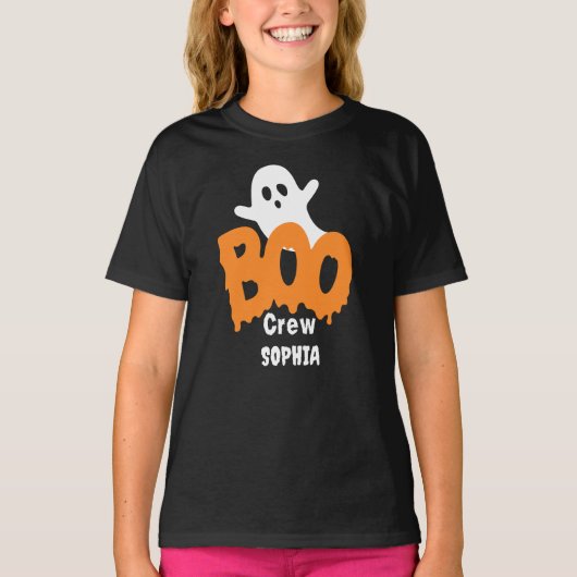 T-shirt Halloween pour les enfants de Boo Crew personnalis (Devant)
