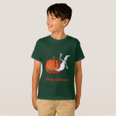 T-shirt Halloween pour les enfants de Ghost Jack-o'-lanter (Devant entier)