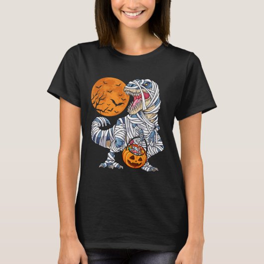 T-shirt Halloween Pour Les Garçons Hommes Dinosaure T Rex  (Devant)