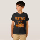 T-shirt Halloween Pretend I'm A Hobo Costume Funny Lazy Ad (Devant entier)