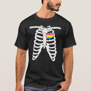 T-shirt Halloween Pride Pansexual Skeleton Lgbtq Gay Hal