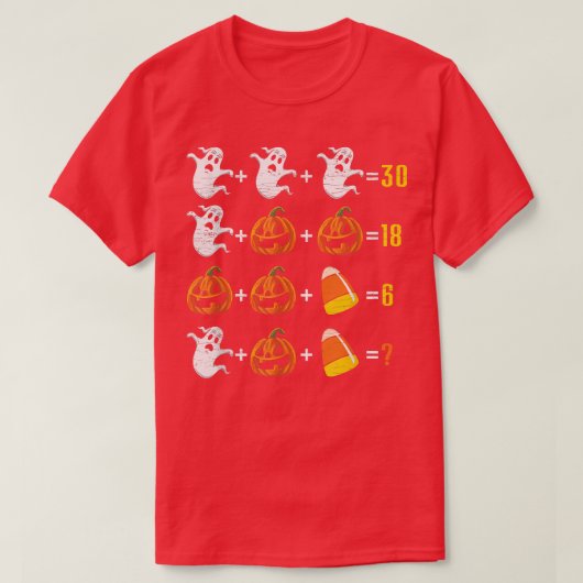 T-shirt Halloween professeur de mathématiques (Design devant)