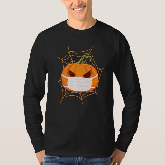 T-shirt Halloween Pumpkin Costume 2020 With Face Mask (Devant)