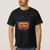 T-shirt halloween pumpkin decorated with spiders (Devant)