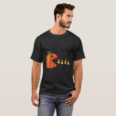 T-shirt Halloween Pumpkin Eating Candy Corn (Devant entier)