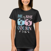 T-shirt Halloween Pumpkin Gender Reveal He Or She Cousin T (Devant)
