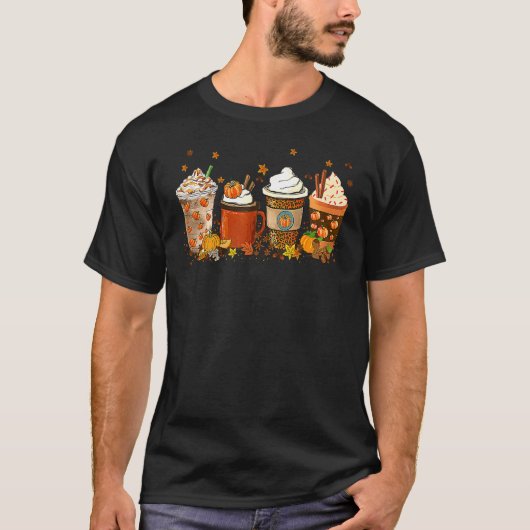 T-shirt Halloween Pumpkin Spice Latte Fall Coffee Thanksgi (Devant)