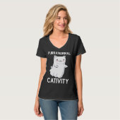 T-shirt Halloween  Purranormal Cativity Ghost Cat (Devant entier)
