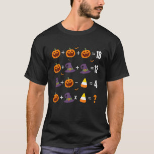 T-shirt Halloween Quiz Math Enseignant Citrouille Candy so