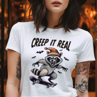 T-shirt Halloween Raton Laveur Vintage Creep It Re