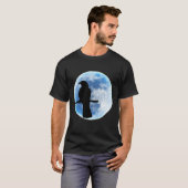 T-shirt Halloween Raven  Crows on a branch by the full moo (Devant entier)
