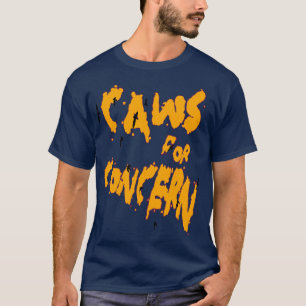 T-shirt Halloween Ravens Caws Pour Concert Fun Pun Orange