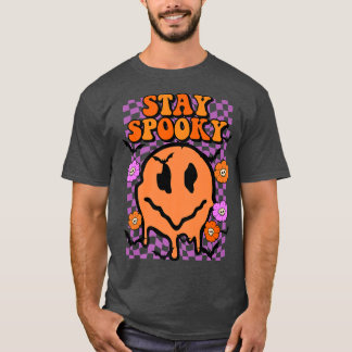 T-shirt Halloween Restez Éffrayant Meling Face Premium