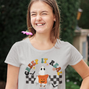 T-Shirt Halloween Retro Creep it Real Ghost mignon