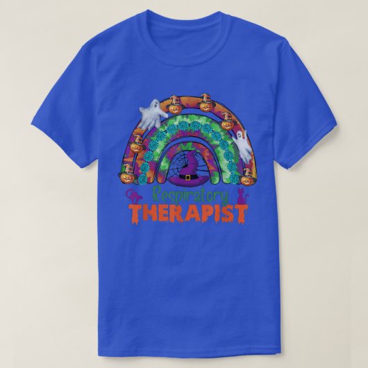 T-shirt Halloween Retro Respiratory Therapy Rainbow Leop (Design devant)