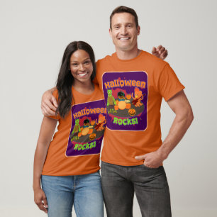 T-shirt Halloween Rocks Éffrayant Trick Ou Treat Character