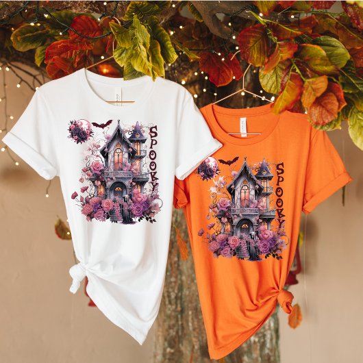 T-shirt Halloween rose-éffrayant-Halloween-Haunted-Rose