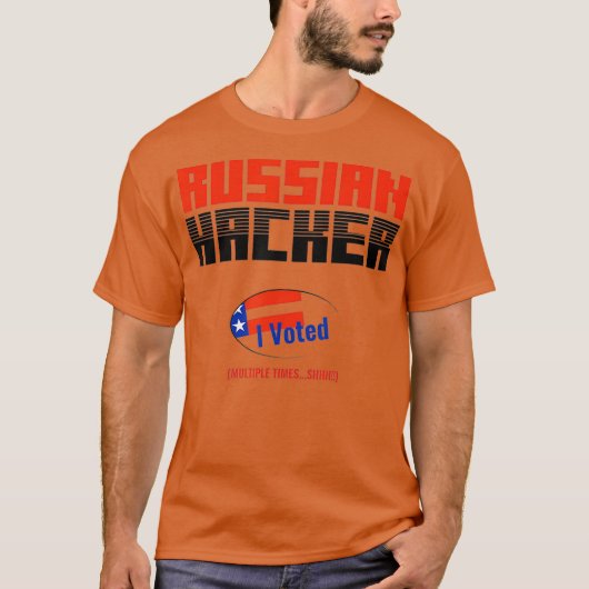 T-shirt Halloween russe Hacker Costume Design (Devant)