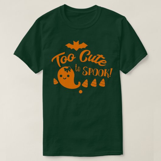 T-shirt Halloween s amp Cadeaux Trop mignon pour parler (Design devant)