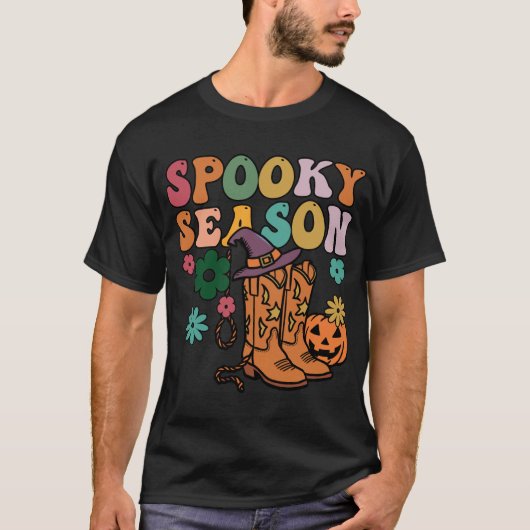 T-shirt Halloween saison éffrayante (Devant)