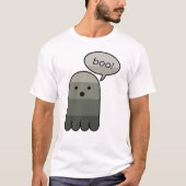 T-shirt Halloween Sardine Grey Boo Ghost (Devant)