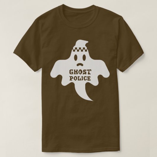 T-shirt Halloween Scary Ghost Police Éffrayant Boo Funny 2 (Design devant)