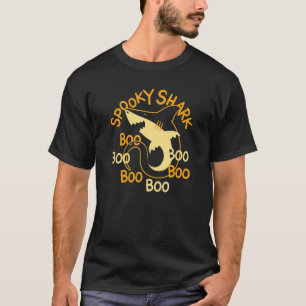 T-shirt Halloween Scary Shark Ghost Classic