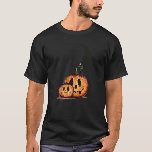T-shirt Halloween Scray Citrouille Face Halloween Soirée (Devant)