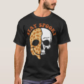 T-SHIRT HALLOWEEN SÉJOURNEZ ÉFFRAYANT SOURIRE VISAGE & 💀  (Devant)