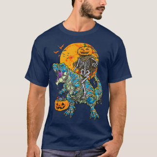 T-shirt Halloween shirts for BoysDinosaur Skeleton T rex