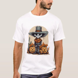 T-shirt Halloween Skeleton Citrouille