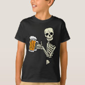 T-shirt Halloween Skeleton Dad Funny Lazy Skull Costume Pa (Devant)