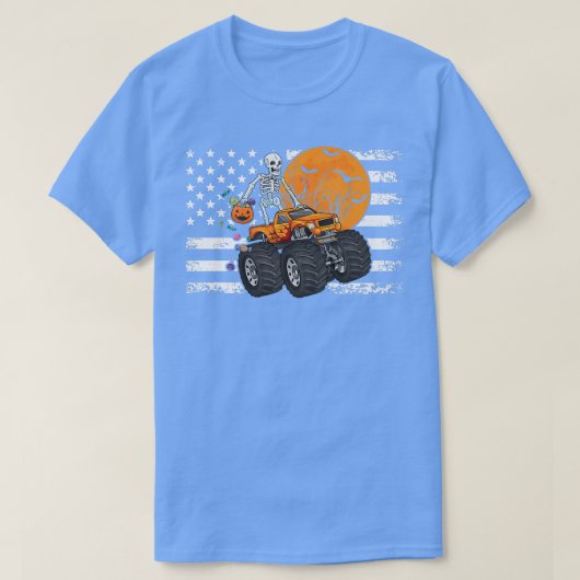 T-shirt Halloween Skeleton équitation Monster Truck Toddle (Design devant)
