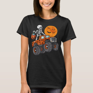 T-shirt Halloween Skeleton équitation Monster Truck Toddle