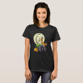 T-shirt Halloween Skeleton Gamer With Controller Graveyard (Devant entier)