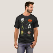 T-shirt Halloween Skeleton Jeu sorcière Vampire Zombie Boy (Devant entier)