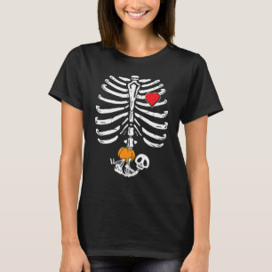 T-shirt Halloween Skeleton Rib Cage Faire-part de grossess