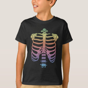 T-shirt Halloween Skeleton Rib Cage Zombie Costume Tee
