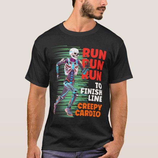 T-shirt Halloween Skeleton Runner Cardio Déplaisant Jogger (Devant)