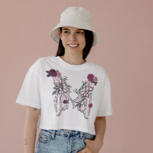 T-SHIRT HALLOWEEN SKULLS TENDANCE MAINS  HOPLESS ROMANTIC