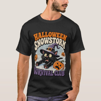 T-shirt Halloween Snowstorm Club Black Cat