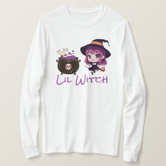 T-shirt Halloween/sorcière/automne/octobre (Design devant)